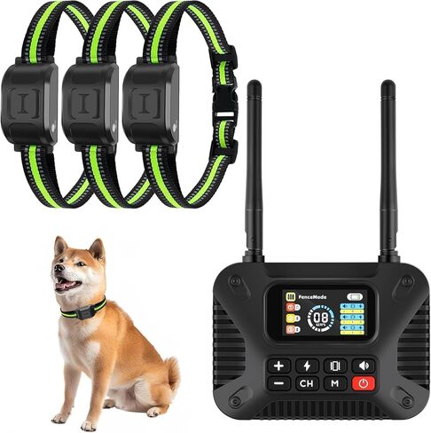 Wireless Dog Fence 2.4GHz Electric Fence for Dogs Wireless Fence for Dogs Portable Electric Dog Fence with Waterproof and Rechargeable Dog Training Collar in Saudi Arabia