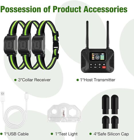 Wireless Dog Fence 2.4GHz Electric Fence for Dogs Wireless Fence for Dogs Portable Electric Dog Fence with Waterproof and Rechargeable Dog Training Collar in Saudi Arabia