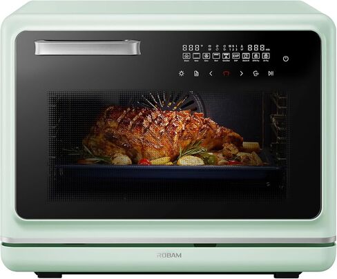 فرن بخار ROBAM R-Box Pro على سطح الطاولة كومبي باللون الأبيض، فرن محمصة ومقلاة هوائية مع EXP، 1.2 قدم مكعب. قدم. سعة XL، تقنية القلي بالبخار بقدرة 1800 وات، دقة 86-446 درجة فهرنهايت، 32 إعدادًا مسبقًا، طلاء داخلي سهل التنظيف in Kuwait