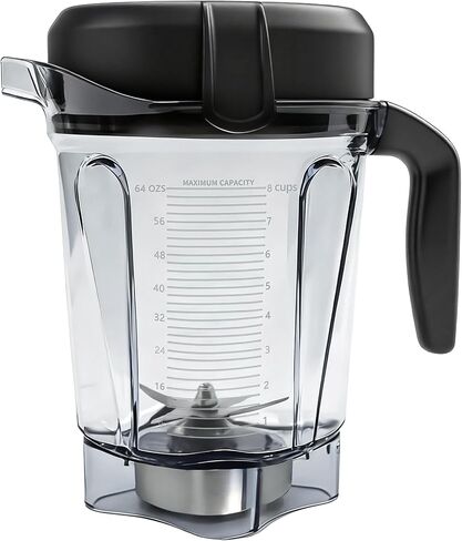 حاوية إبريق خلاط منخفضة الحجم 64oz، متوافقة مع Vitamix 5200 750 7500 6300 VM0102 VM0103 VM0197 E310 Classic/Explorian/Commercial Series، خالية من BPA، كوب برطمان بديل in Kuwait
