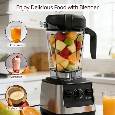 حاوية إبريق خلاط منخفضة الحجم 64oz، متوافقة مع Vitamix 5200 750 7500 6300 VM0102 VM0103 VM0197 E310 Classic/Explorian/Commercial Series، خالية من BPA، كوب برطمان بديل in Kuwait