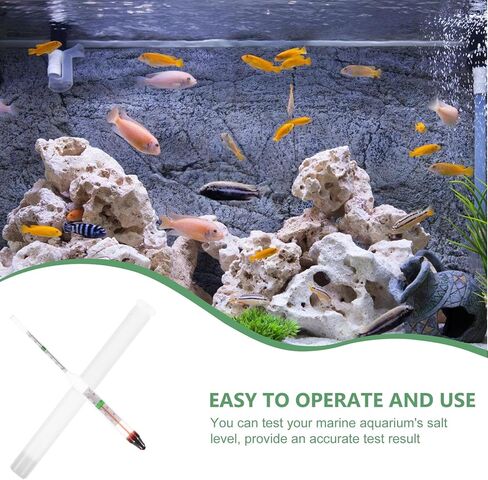 Fish Tank Salinity Hydrometer Glass Aquarium Salt Water Gravimeter 1.060 Specific Gravity Meter for Marine and Reef Aquariums in Kuwait