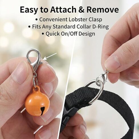 10PCS Cat Collar Bell Pet Bells for Cat Dog Collar, Small Pet Collars Bells with 1pack Keychain Pets Pendant Accessories Multicolor Cats Dog Collars Charm for Christmas Decoration, Loud Crisp Sound in Kuwait