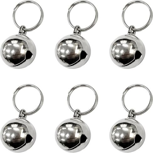 6-Pack Metal Pet Collar Bells – Small Silver Charm Pendants for Dogs, Cats & Other Pets in Kuwait