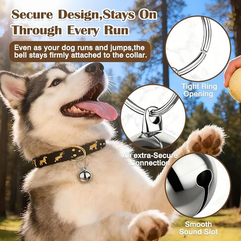 6-Pack Metal Pet Collar Bells – Small Silver Charm Pendants for Dogs, Cats & Other Pets in Kuwait