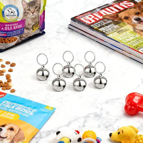 6-Pack Metal Pet Collar Bells – Small Silver Charm Pendants for Dogs, Cats & Other Pets in Kuwait