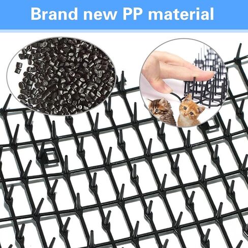 13ft Scat Mat for Cats with Spikes, Prickle Strips Network Digging Stopper Outdoor Spike Deterrent Mat, Pet Deterrent to Keep Cats Away,157 inch x 11 inch in Kuwait