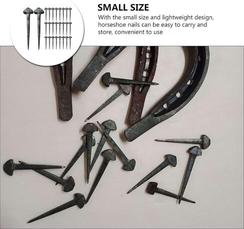 Cabilock 50pcs Iron Horseshoe Nails for Horse Tack Hoof Fixing Sturdy Stable Horseshoe Repair Tools for Farrier Supplies and Equine Hoof Maintenance in Kuwait