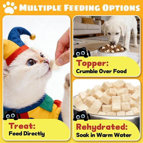 Freeze-Dried Chicken Breast Treats for Dogs & Cats |3.52 oz Premium Single-Ingredient Nutrition, All Natural, High Protein | Ideal Training Treats & Food Topper in Saudi Arabia