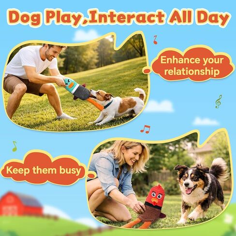 Dog Toys for Aggressive Chewers, 2 Pack No Stuffing Squeaky Dog Toys to Keep Them Busy, Interactive Puppy Toys with Crinkle and Holds a Bottle in Kuwait