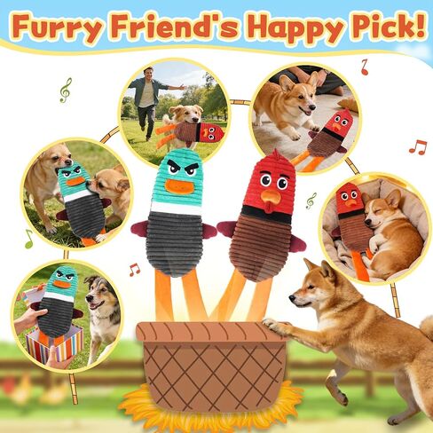 Dog Toys for Aggressive Chewers, 2 Pack No Stuffing Squeaky Dog Toys to Keep Them Busy, Interactive Puppy Toys with Crinkle and Holds a Bottle in Kuwait