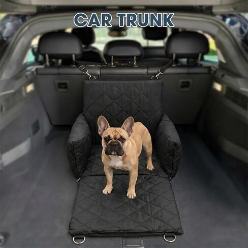 6-in-1 All-Season Waterproof Dog Car Seat, Dog Booster Seat for Small Medium Dogs, Foldable Pet Car Carrier, Travel Bed with Safety Leash, Washable Detachable Cover in Kuwait