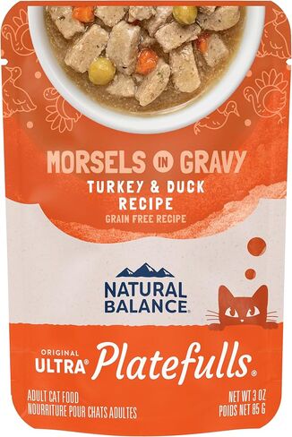 Natural Balance Platefulls Variety Pack - Chicken Morsels in Gravy Wet Cat Food, Chicken Cat Food Variety Pack, 3 oz., Case of 12 in Kuwait