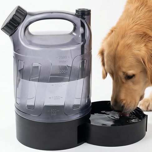 Portable Dog Travel Water Bottle 84 oz, Dog Camping Hiking Walking Beach Park Outdoor Essentials, Large Dog Water Bottle Bowl Dispenser, Leak Proof Pet Water Bottle for Dogs, in Kuwait