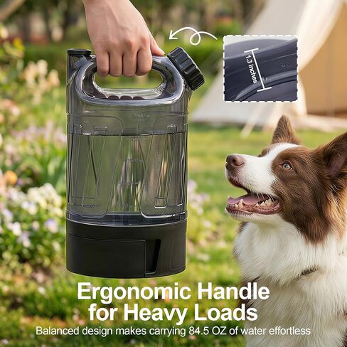 Portable Dog Travel Water Bottle 84 oz, Dog Camping Hiking Walking Beach Park Outdoor Essentials, Large Dog Water Bottle Bowl Dispenser, Leak Proof Pet Water Bottle for Dogs, in Kuwait