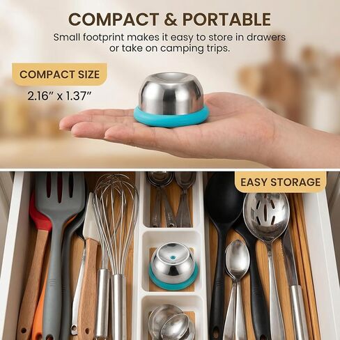 Egg Piercer Tool for Boiling & Steaming, Stainless Steel Egg Puncher with Silicone Base, Prevents Cracking for Easy Peel Eggs, Kitchen Gadget for Cooking(Blue) in Kuwait