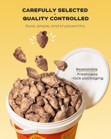 Freeze Dried Chicken Hearts for Cats & Dogs, 17.64 oz (1.1LB), Raw High Protein Cat & Dog Treats, Single Ingredient Organ Meat,Grain Free Healthy Pet Snacks,Training Treats & Food Topper,No Additives in Saudi Arabia