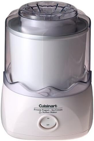 ماكينة صنع الآيس كريم Cuisinart ICE-20 أوتوماتيكية سعة 1-1/2 لتر، باللون الأبيض (متجددة) in Kuwait
