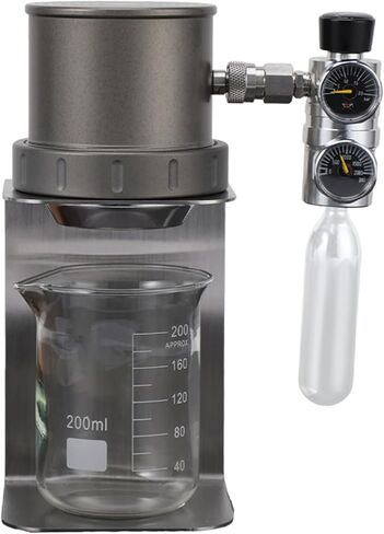 Pneumatic Espresso Machine, Portable Manual Espresso Machine, With Pressure Gauge, Fast Extraction, Aluminum Alloy/Stainless Steel, For Home Travel Camping Office(Grey) in Kuwait