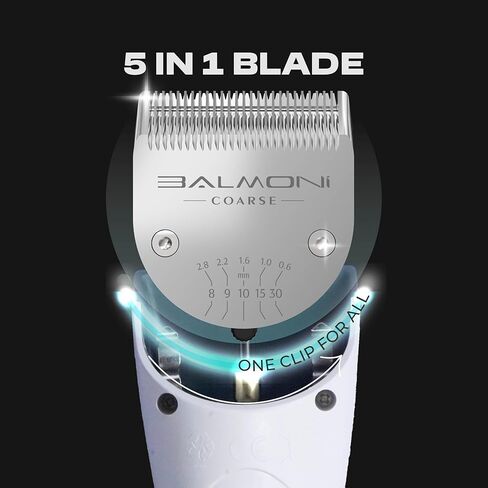 Professional Coarse + Fine 5-in-1 Clipper Blades (2-Pack) for 580 Series – Adjustable 0.6–2.8mm Detachable Metal Blades, Wahl Compatible, Steel Comb Ready (Coarse x2) in Saudi Arabia