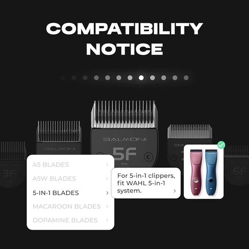 Professional Coarse + Fine 5-in-1 Clipper Blades (2-Pack) for 580 Series – Adjustable 0.6–2.8mm Detachable Metal Blades, Wahl Compatible, Steel Comb Ready (Coarse x2) in Saudi Arabia