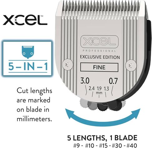 شفرة بديلة 5 في 1 من XCEL لقص الشعر الحيوانات الأليفة 5 في 1 من شركة Wahl، متوافقة مع Bravura وArco وCreativa وFigura وChromado، مقاسات قابلة للتعديل #9#10#15#30#40، من الفولاذ المقاوم للصدأ in Kuwait