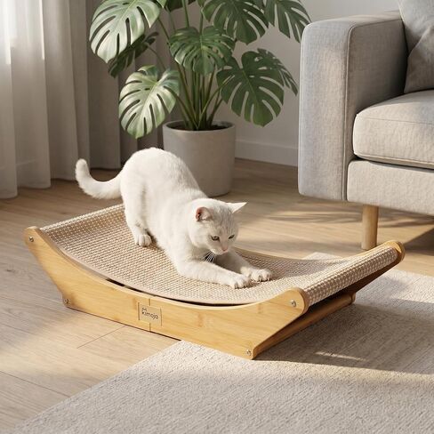 Sisal Cat Scratcher Bed, Cat Hammock Lounge, Cat Furniture & Nail File Scratcher, Scratching Post for Indoor Adult Cats in Kuwait