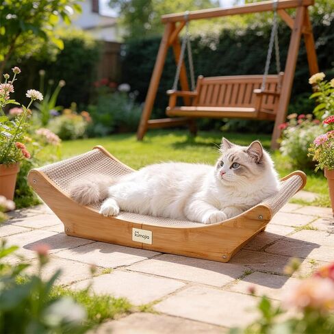 Sisal Cat Scratcher Bed, Cat Hammock Lounge, Cat Furniture & Nail File Scratcher, Scratching Post for Indoor Adult Cats in Kuwait