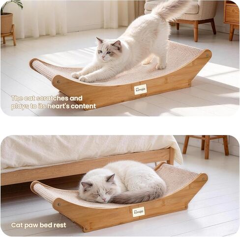 Sisal Cat Scratcher Bed, Cat Hammock Lounge, Cat Furniture & Nail File Scratcher, Scratching Post for Indoor Adult Cats in Kuwait