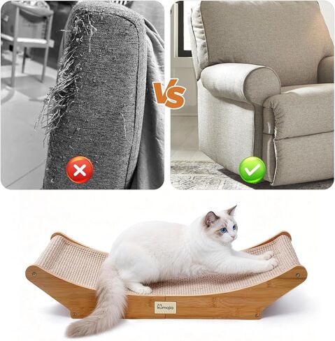 Sisal Cat Scratcher Bed, Cat Hammock Lounge, Cat Furniture & Nail File Scratcher, Scratching Post for Indoor Adult Cats in Kuwait