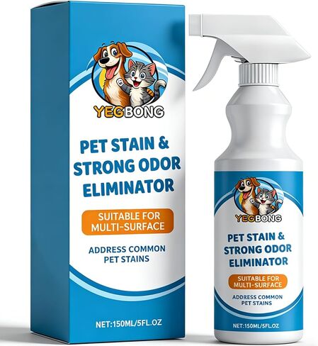 Pet Stain & Strong Odor Eliminator, Dog & Cat Pee Urine Destroyer for Carpet, Upholstery - Cleaner Spray for Pet Stain Remover, Urine, Poop, Pee, Deodorizer, Air Freshener in Home & Car - 5oz in Kuwait