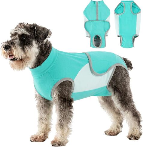 IDOMIK Dog Surgery Recovery Suit for Female Male Dogs, Breathable Dog Recovery Suit with Back Zipper, Protective Pet Surgical Onesie Anti Licking Abdominal Wounds, E-Collar Cone Alternative,Rose,M in Kuwait