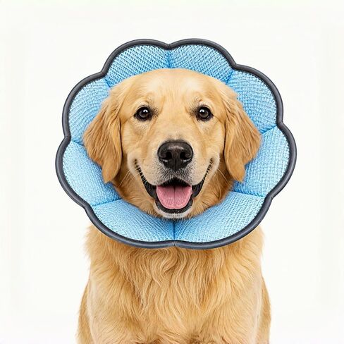 Dog Cone Collar for Medium & Large Dogs, Soft Adjustable Recovery Collar, Comfortable E-Collar Alternative to Prevent Licking, Biting & Scratching After Surgery. in Kuwait