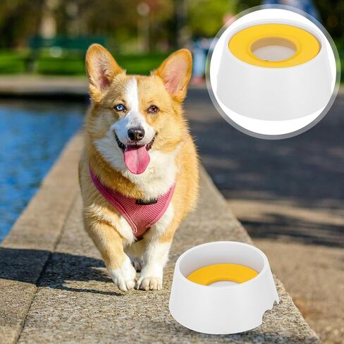 SHINEOFI Floating Dog Water Bowl No Spill Cat Feeder with Floating Disk Plastic Spill Proof Pet Water Dispenser for Outdoor Travel and Home Use in Kuwait
