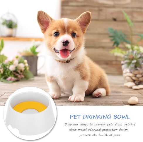 SHINEOFI Floating Dog Water Bowl No Spill Cat Feeder with Floating Disk Plastic Spill Proof Pet Water Dispenser for Outdoor Travel and Home Use in Kuwait