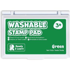 READY 2 LEARN Washable Stamp Pad - Green - Non-Toxic - Fade Resistant - Perfect for Scrapbooks, Posters and Cards - New and Improved 2022 Version in Kuwait