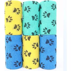 Self Adhesive Vet Wrap for Pets - Cohesive Bandage for Dog Cat Horse Wound Care, No Stick to Fur First Aid Bandage Stop Bleeding Prevent Licking, Flexible Paw Leg Tail Protector in Saudi Arabia