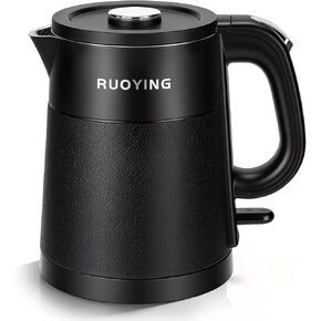 0.8L Portable Stainless Steel Travel Electric Kettle, Double Wall | White. Small Capacity, Cool Touch Double Wall Stainless Steel, Fast Boil, Auto Shutoff & Boil Dry Safety, 2-Year Warranty in Saudi Arabia