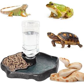Automatic Reptile Water Feeder, Turtle Food and Water Bowl, Tortoise Water Bottle, Water Dispenser for Snake Bearded Dragon Lizard and Chameleon in Saudi Arabia