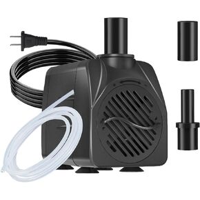 SongLong 160GPH(600L/H) 9.9ft Power Cord Submersible Pump, Water Fountain Pump with 4ft Lift for Ponds, Water Fountains, Aquariums & Hydroponics. in Kuwait
