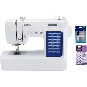 بروذر ماكينة خياطة وخياطة محوسبة CS7000X، 70 غرزة مدمجة، شاشة LCD، طاولة عريضة، 10 اقدام متضمنة، ابيض in Kuwait