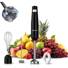 Cordless Immersion Hand Blender (Stick Blender) – Smooth, Controlled Blending for Everyday Cooking, 12V Brushless Motor, Pressure-Sensitive Variable Speed, USB-C Rechargeable, Easy-Clean (Black) in Kuwait