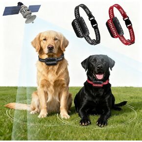 Wireless Dog Fence with 3 Warning Modes, Electric Dog Fence Collar with Real-time Signal, Pet Containment System with Wide Adjustable Range(65-3280ft), GPS Wireless Dog Fence for Outdoors. in Kuwait