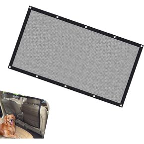 Dog Car Net Barrier, Mesh Visual Pet Backseat Isolation Net, 45.28" x 24.41" Tear-Resistant Multifunctional Cars Pets Guardrail, Universal for Most Vehicles (Black) in Kuwait