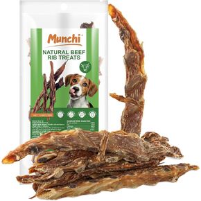 MUNCHI لحوم البقر الضلع يعامل الكلب، 100٪ مضغ عظام لحم البقر الطبيعي من الماشية التي تتغذى على العشب، عظام مضغ الكلب طويلة الأمد للمضغ العدواني، تعزز صحة الأسنان، 5.29 أوقية in Kuwait