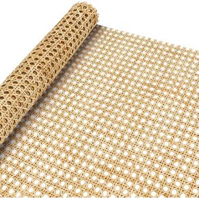 Plastic Rattan Webbing Roll, 16 Inch x 20 Inch, Handwoven Synthetic Poly Rattan, Faux Cane Mesh-Open Weave, Hexagonal Pattern, for DIY Home Decor Projects incl. Furnitures Chairs Cabinets Beds in Kuwait