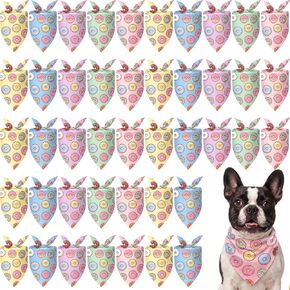 Sanwuta 50 Pcs Paw Print Dog Bandanas Bulk Pastel Bandanas for Dogs Triangle Kerchief Bib Scarf Set for Pet Costume Photo Props Accessories Pet Shops Adoption Events, 5 Styles in Saudi Arabia