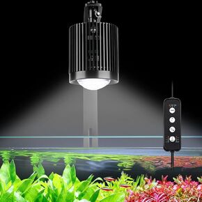 fishkeeper Clip On Aquarium Light, 24/7 Fish Tank Light with Timer, DIY 3 Colors & 10 Brightness Full Spectrum Aquarium LED Lights with Adjustable Metal Clamp for Freshwater Plants Fish Tanks (60W) in Kuwait