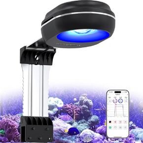 PopBloom RL60 WiFi Reef LED Light, 60W Full Spectrum Marine Reef LED Aquarium Lighting for Soft/LPS Corals & Saltwater Fish Nano Tanks, Built-in Timer, WiFi Phone Programmable, Sunrise Sunset in Kuwait