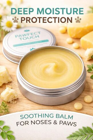Dog Paw Balm for Dry Cracked Paws & Noses, Moisturizing Paw Pad Balm & Dog Nose Balm with Shea Butter, Dog Paw Moisturizer for Dogs, Safe to Lick, 1 oz in Kuwait